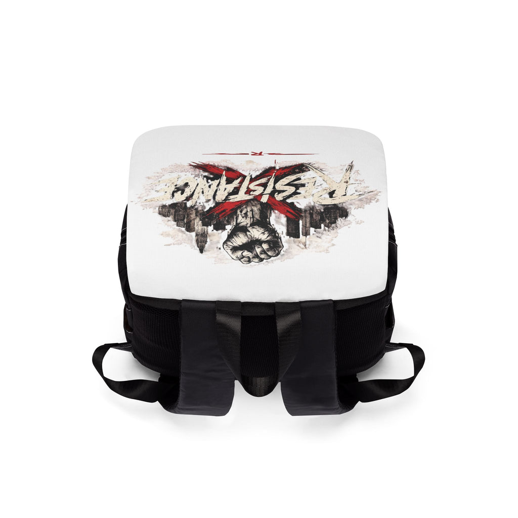 Resistance Graphic Backpack — Casual Shoulder Bag with 'Resistance' Design