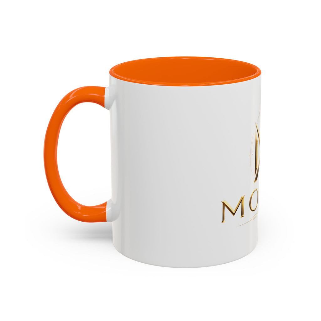 Gold MODOP Logo Accent Coffee Mug — 11oz Branded Ceramic Mug