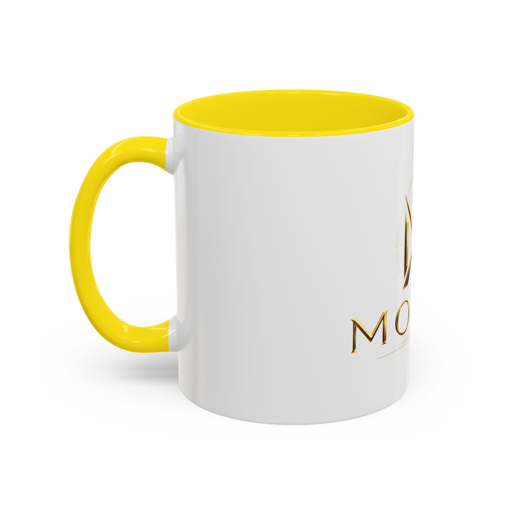 Gold MODOP Logo Accent Coffee Mug — 11oz Branded Ceramic Mug