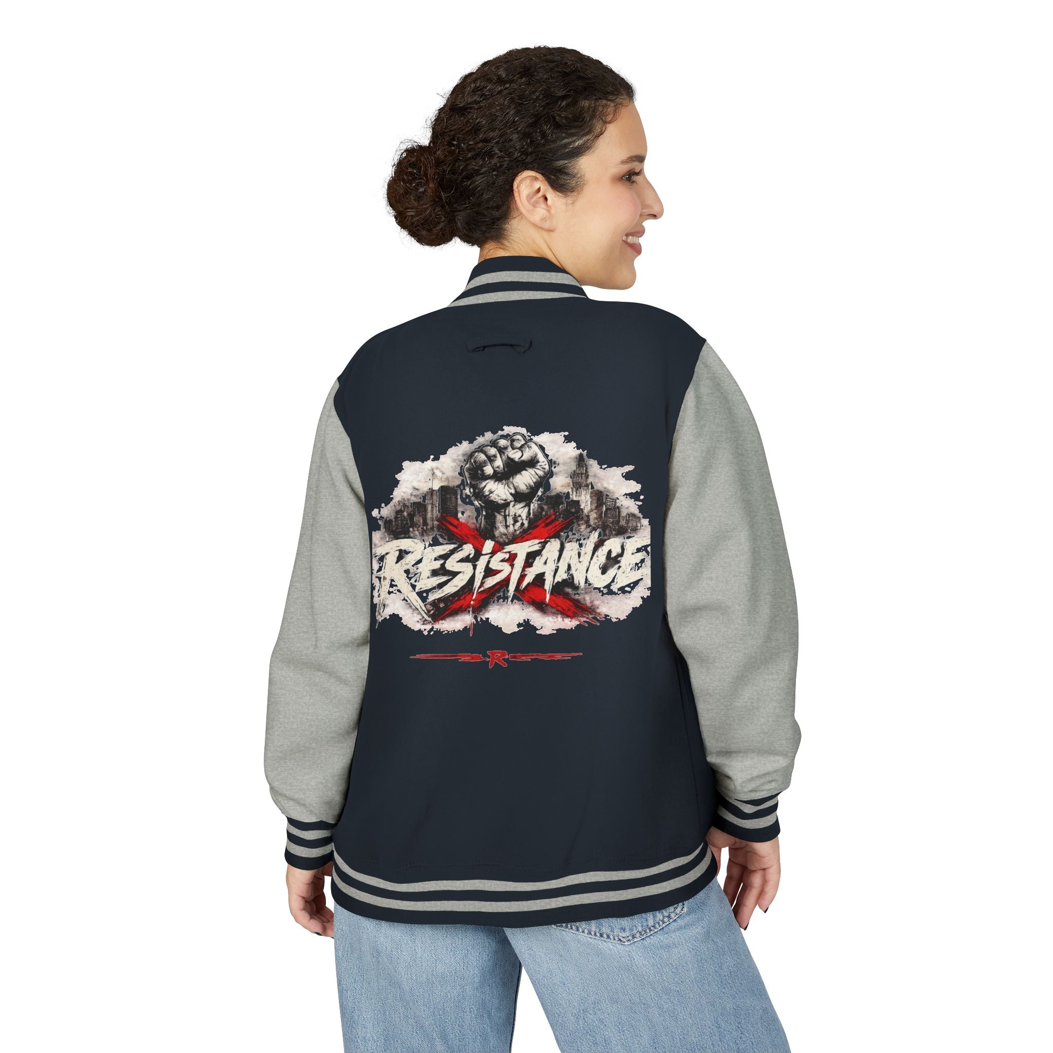 Letterman Jacket — Resistance Fist Varsity Jacket