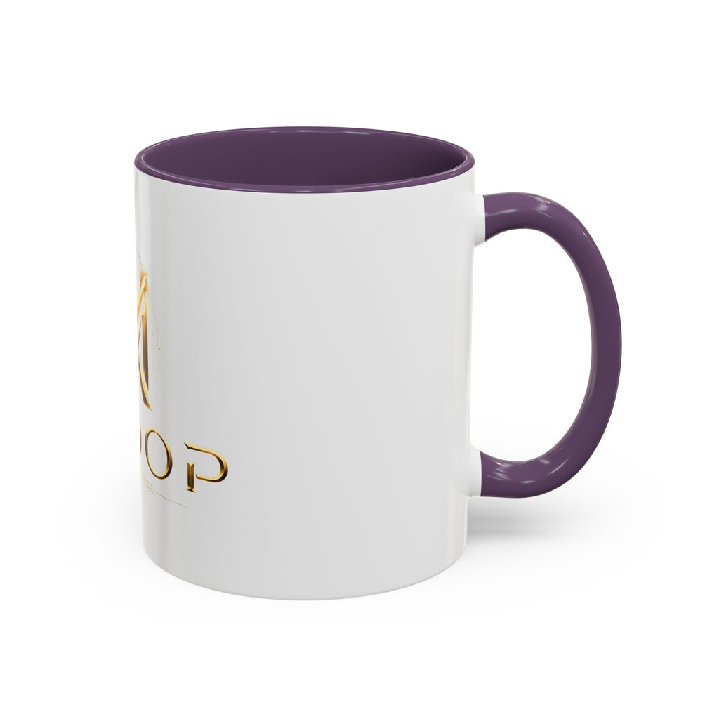 Gold MODOP Logo Accent Coffee Mug — 11oz Branded Ceramic Mug