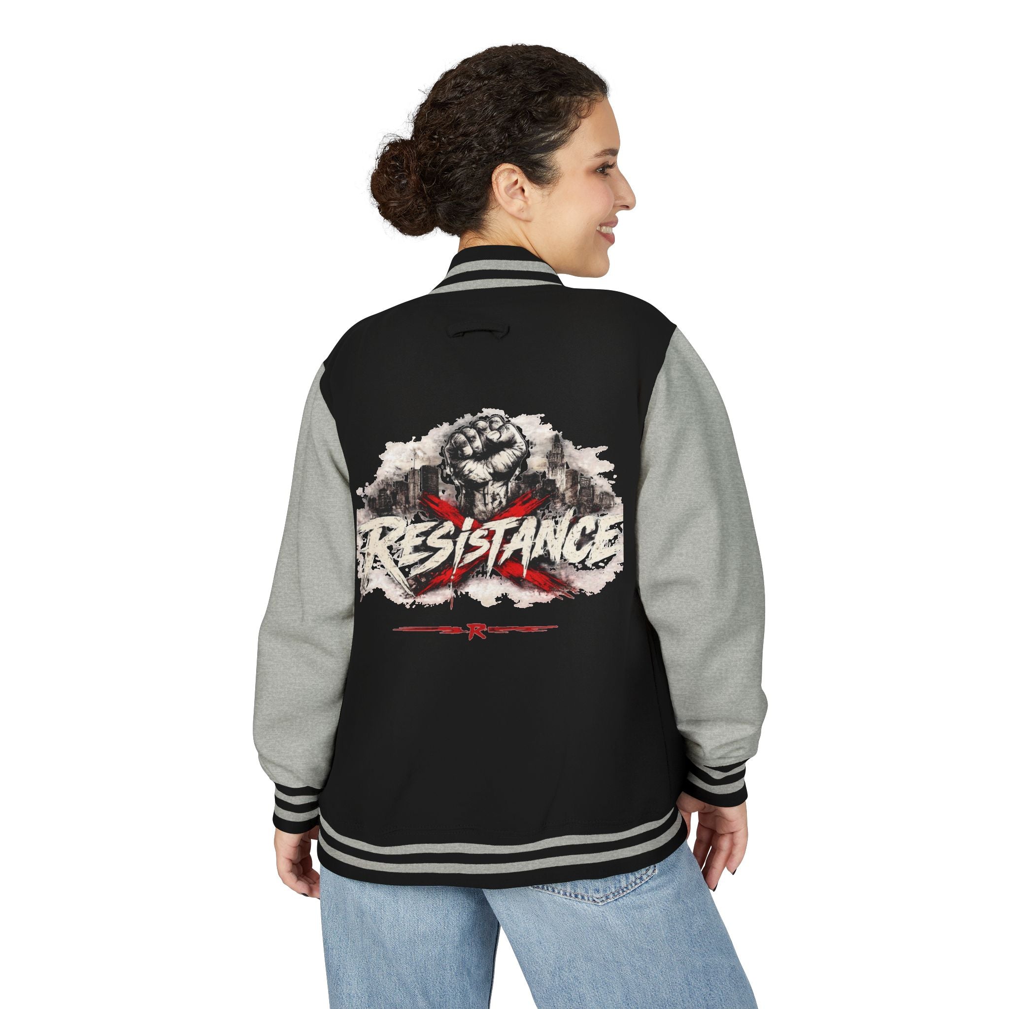 Letterman Jacket — Resistance Fist Varsity Jacket