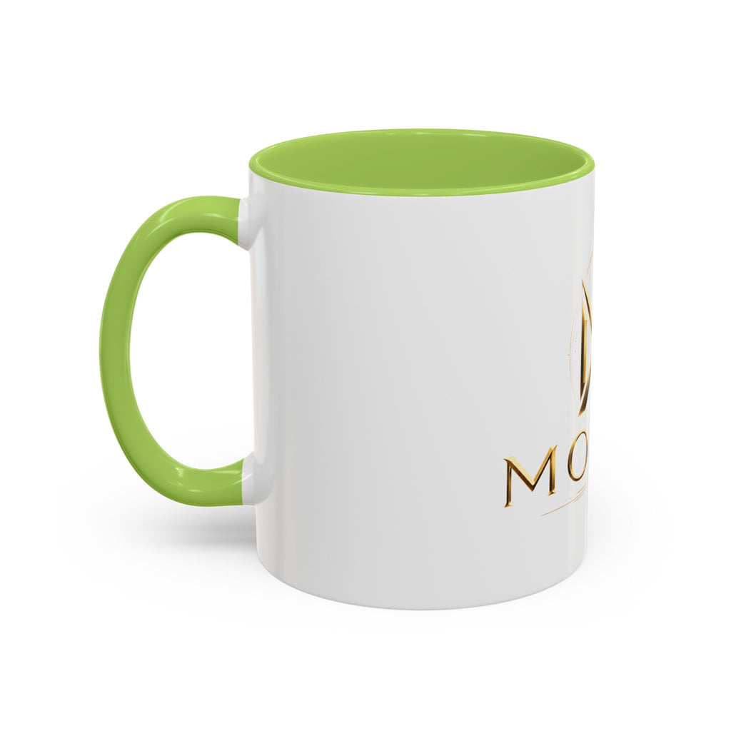 Gold MODOP Logo Accent Coffee Mug — 11oz Branded Ceramic Mug
