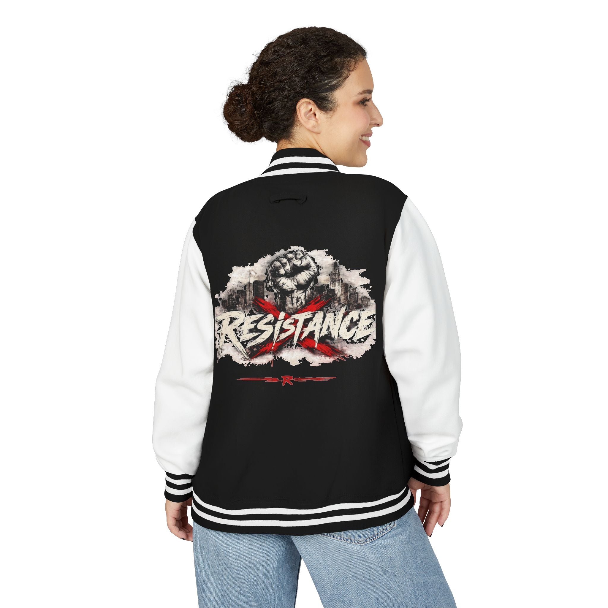 Letterman Jacket — Resistance Fist Varsity Jacket