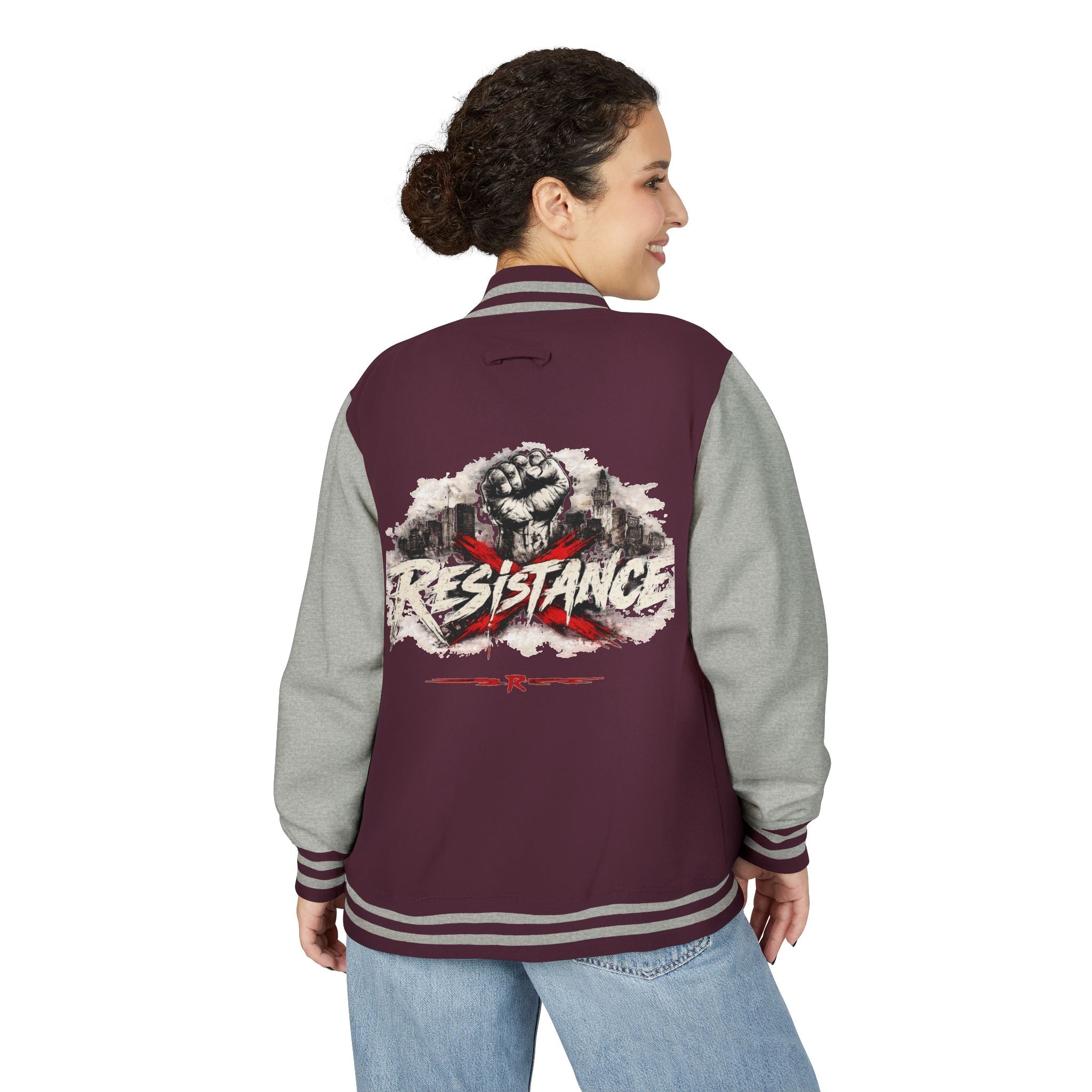 Letterman Jacket — Resistance Fist Varsity Jacket