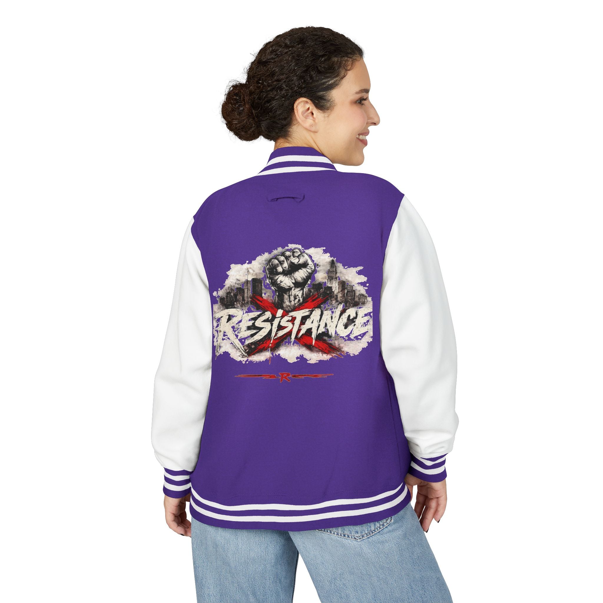Letterman Jacket — Resistance Fist Varsity Jacket